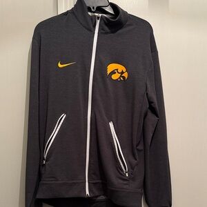 Iowa Nike Dark Gray Jacket with Yellow Accents